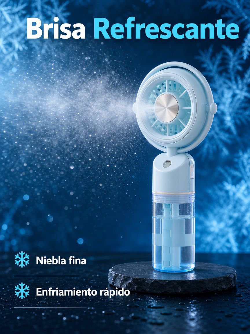 Ventilador de niebla multifuncional portátil para escritorio de verano, recargable por USB