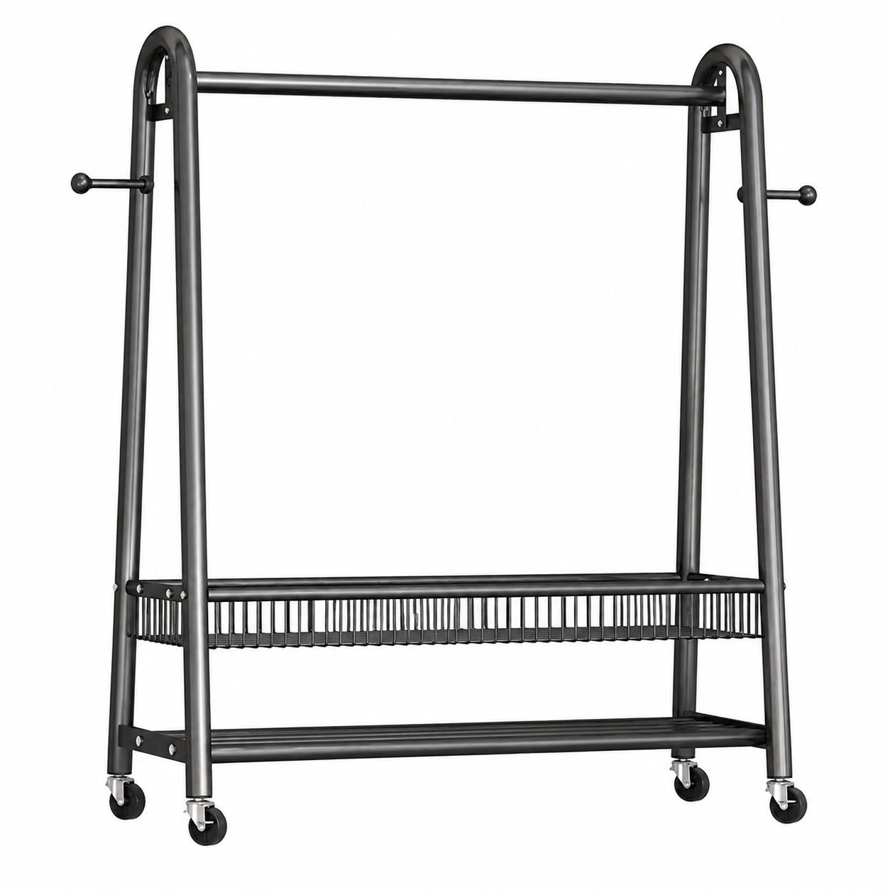 Indoor Movable Floor Clothes Storage Rack