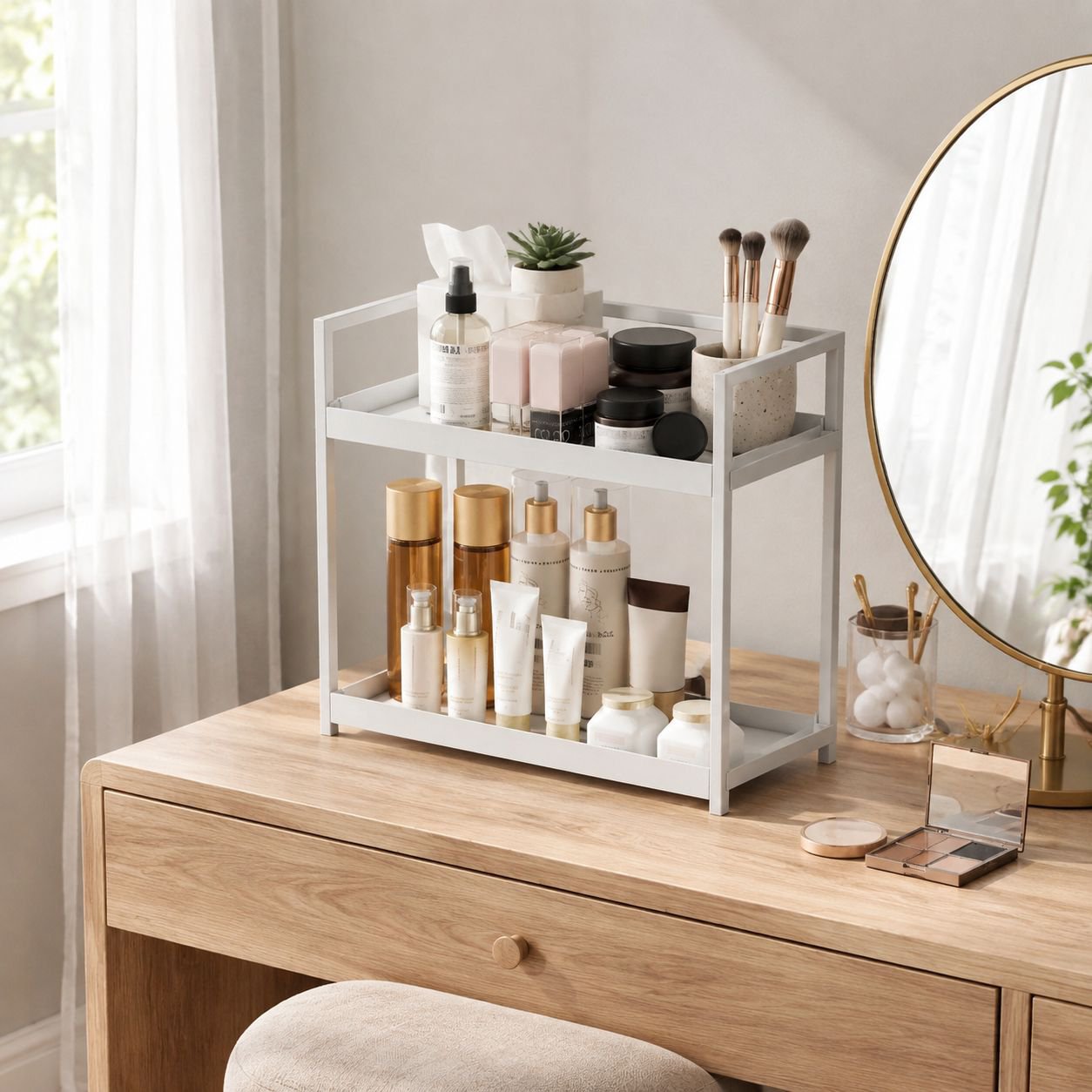 Cosmetics and Perfume Storage Rack, Vanity Desktop Organizer