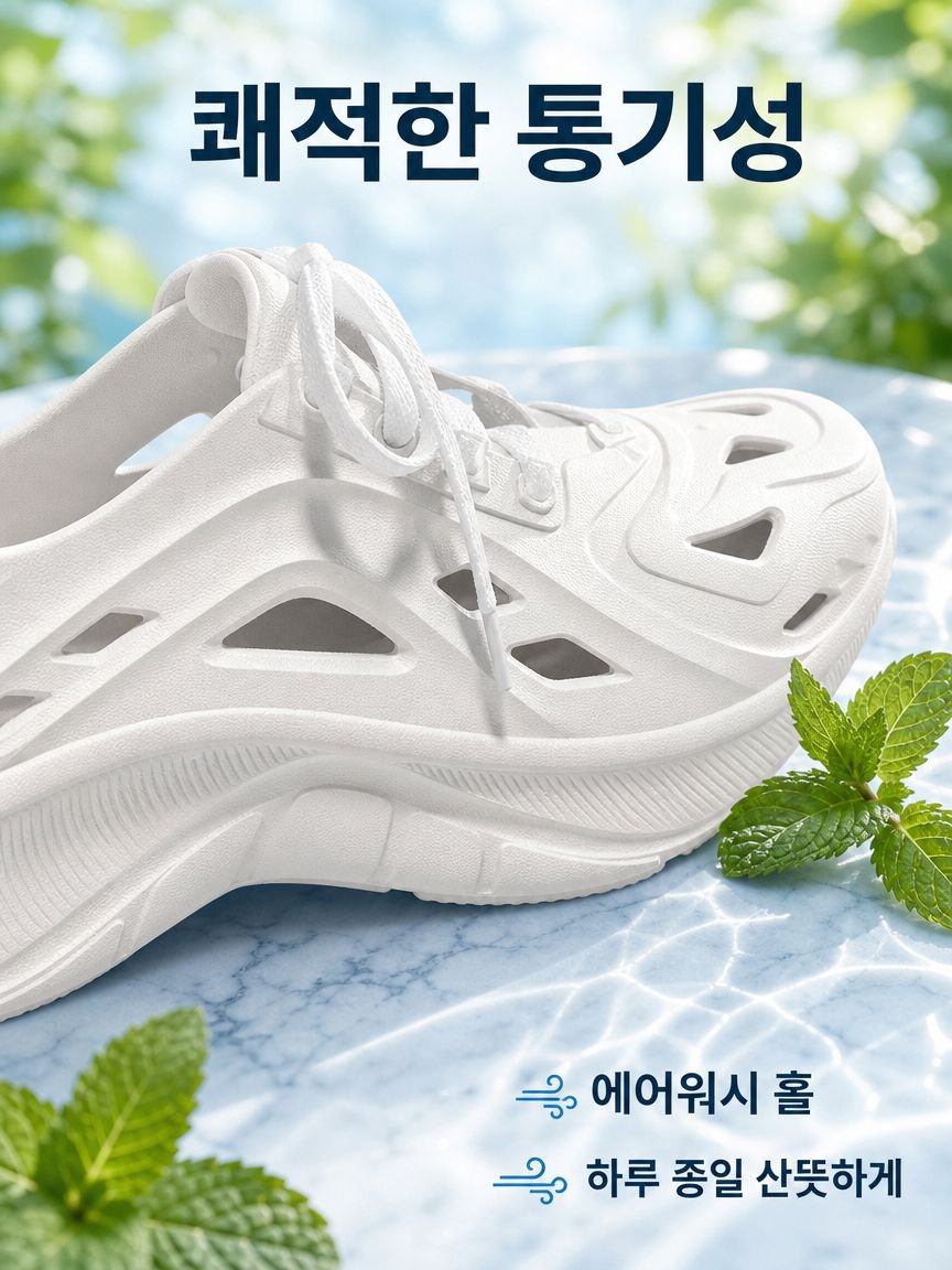 미끄럼방지 에어워시 남성용 여름 통굽 아웃도어 무취 무음 샌들
