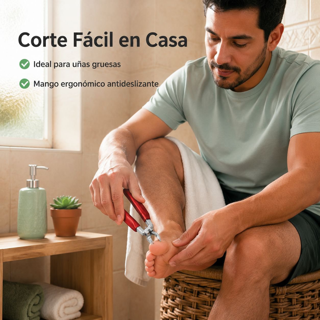 Pinza Cortauñas de Punta Inclinada para Manicura y Pedicura