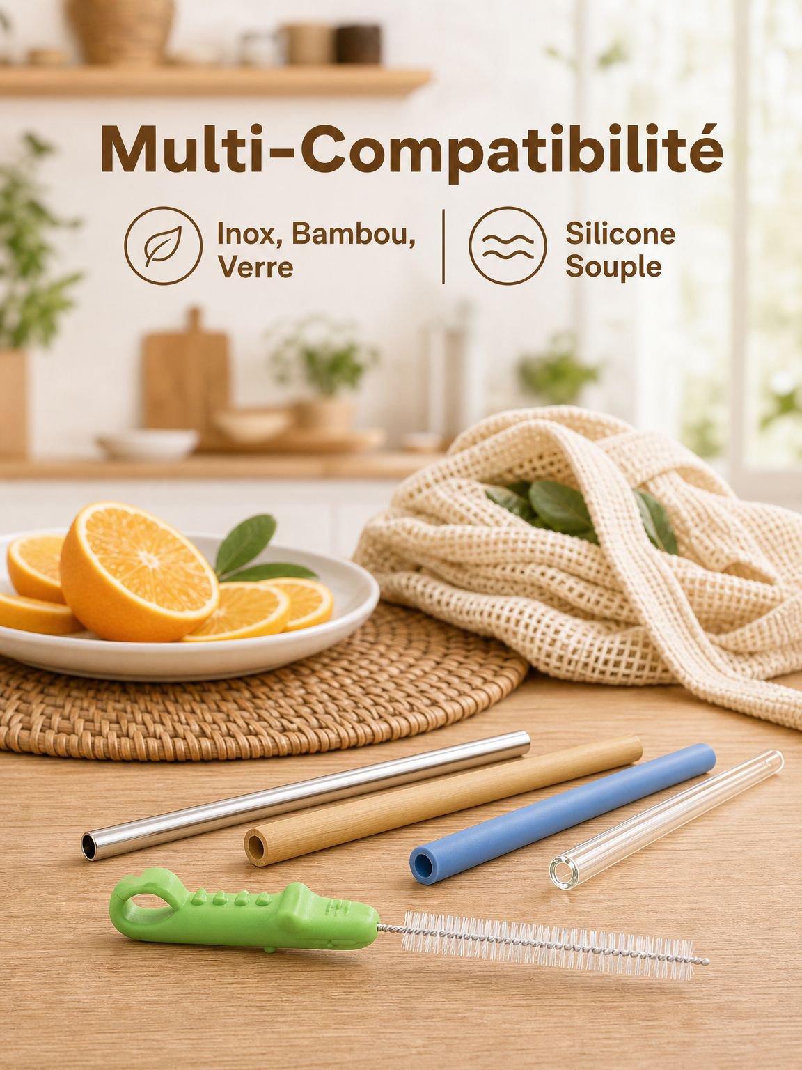 Brosse de nettoyage de paille en forme de crocodile 
