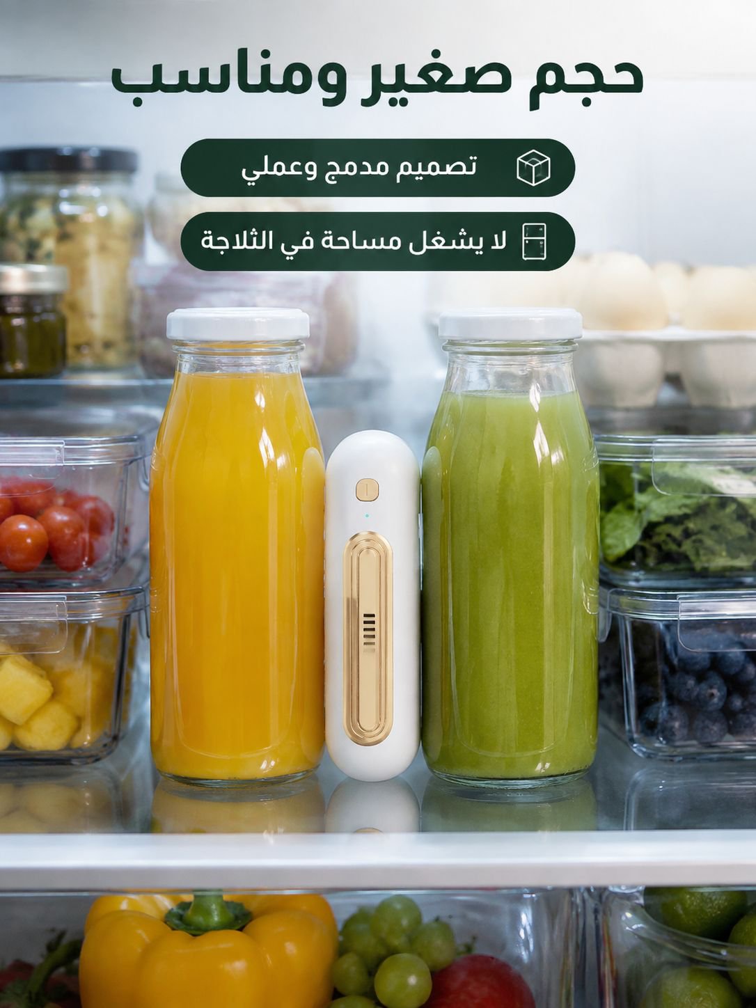 جهاز محمول لإزالة الروائح من الثلاجة والحفاظ على طزاجة الأطعمة