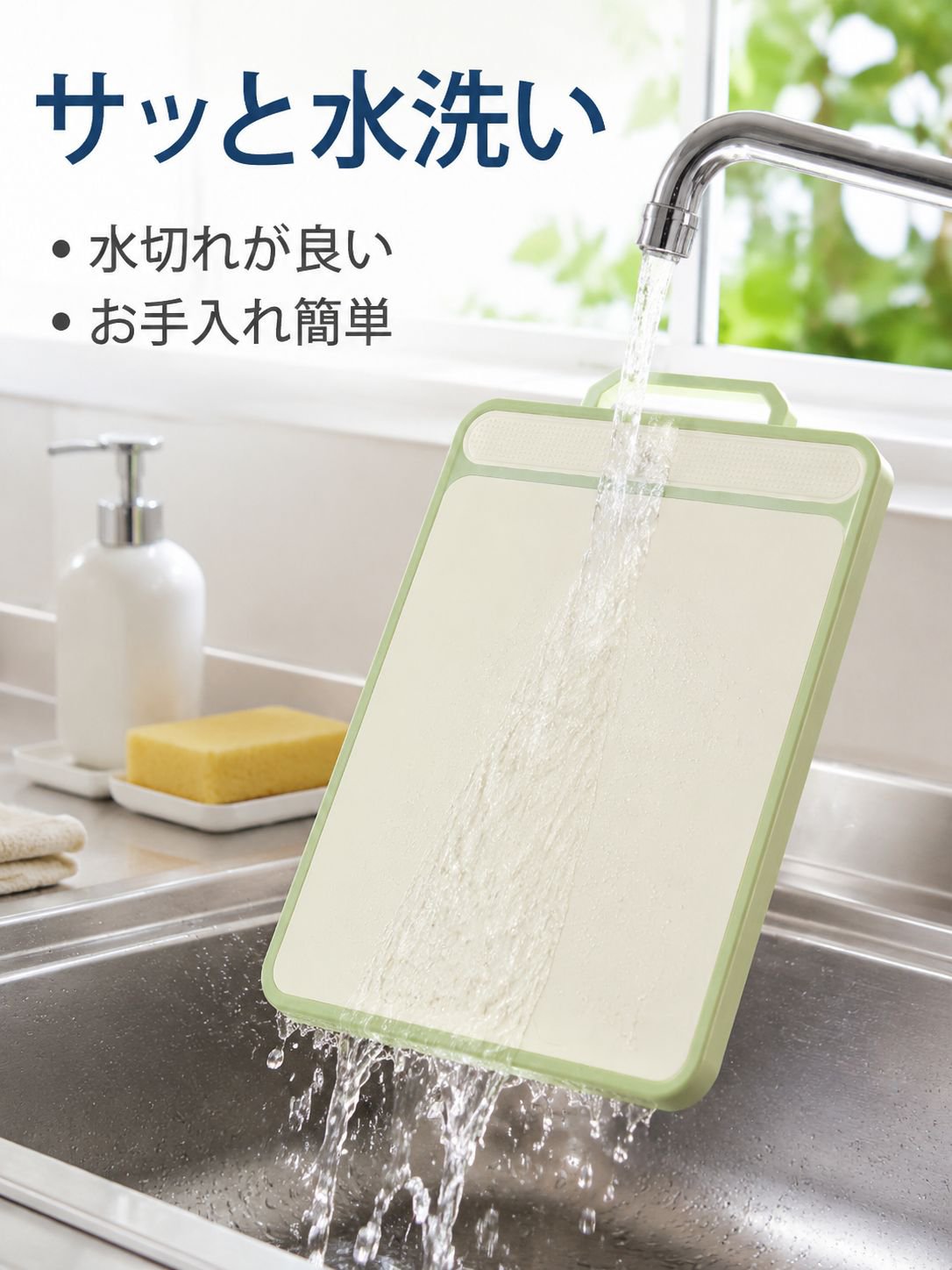 厚みのある抗菌両面まな板
