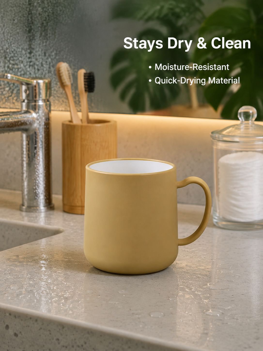 Thick, simple and fashionable mouthwash cup