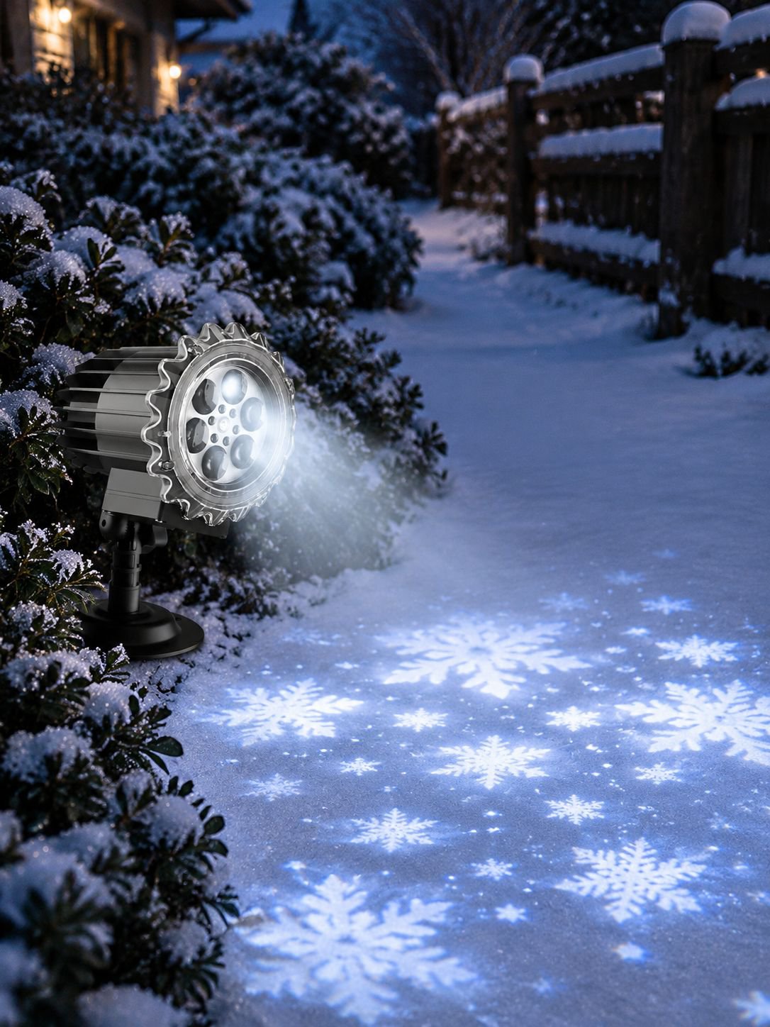 Projektor Lampe mit wechselnden Weihnachtsmotiven