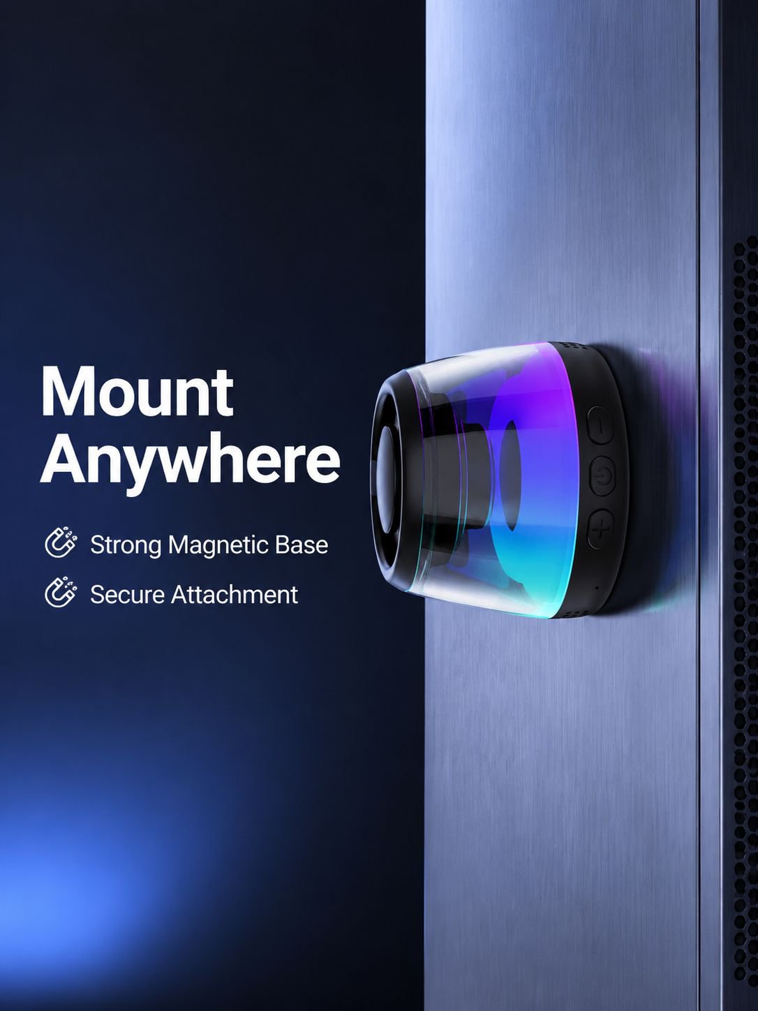 RGB Colorful Lighting Magnetic Bluetooth Speaker