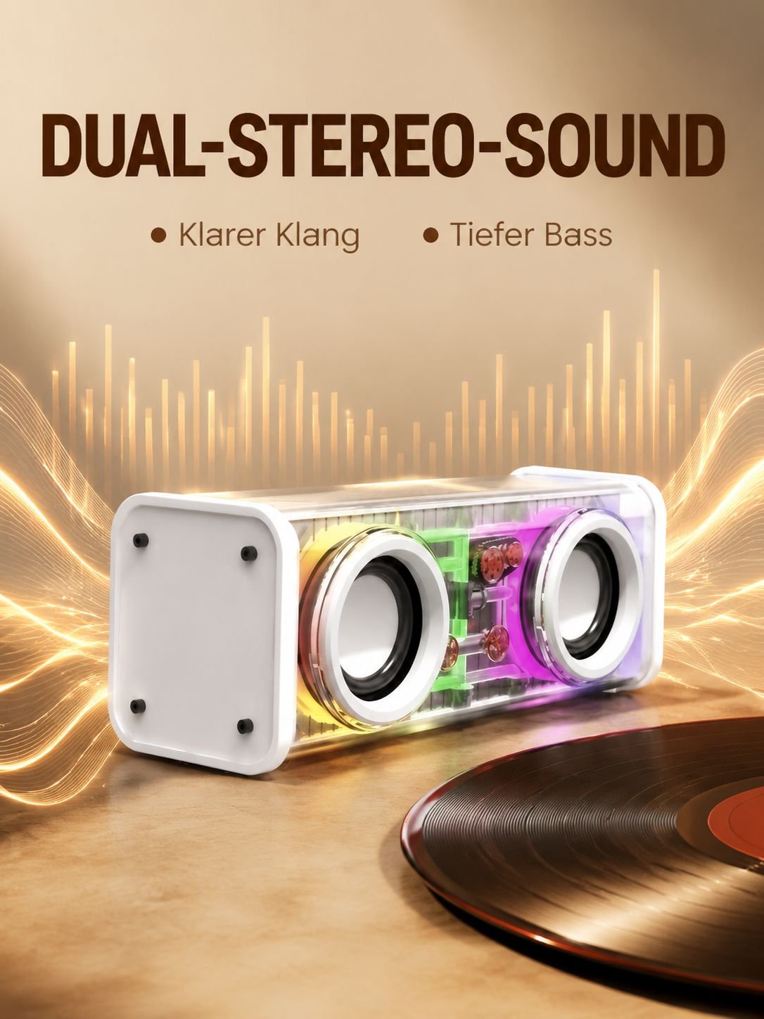 Ultralange Akkulaufzeit Doppel-Sound Mecha Mini-Lautsprecher