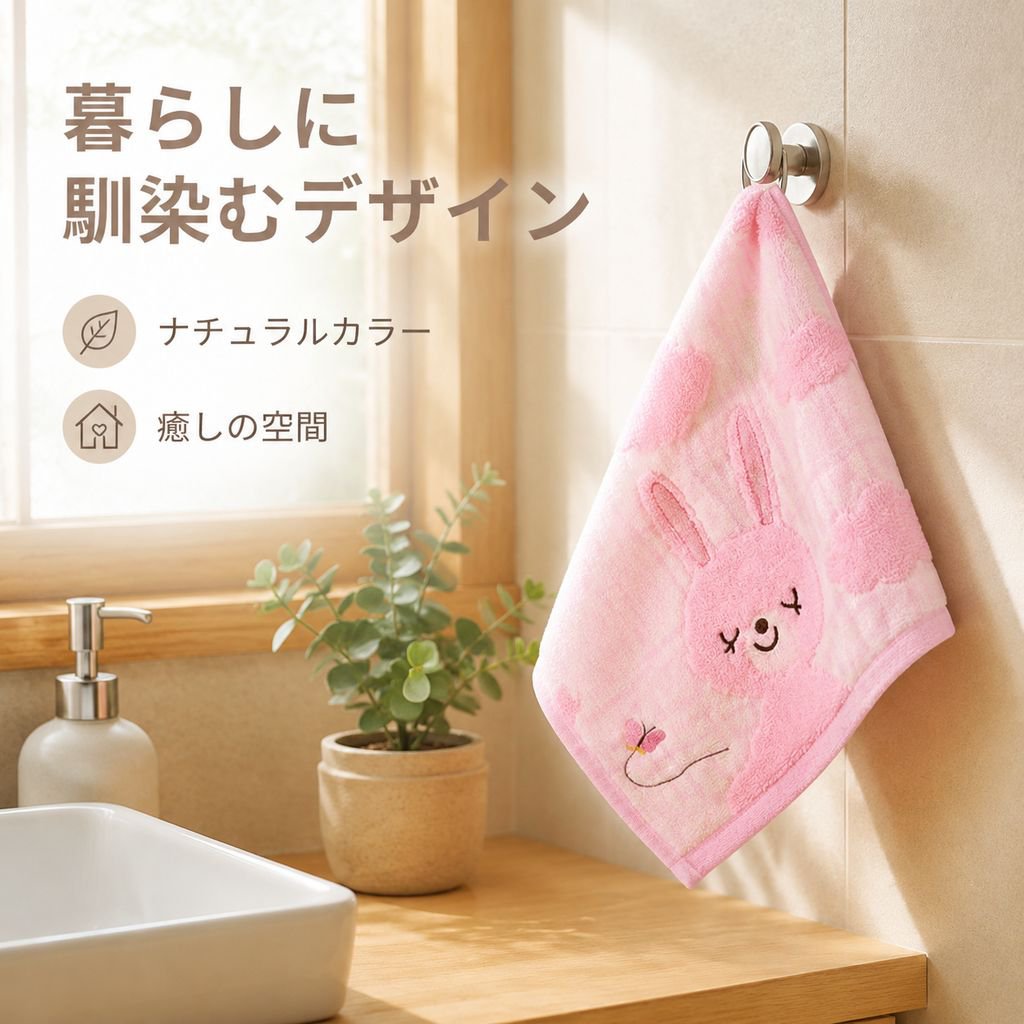 吸水性が高くて柔らかいキャラクターお手拭きタオル