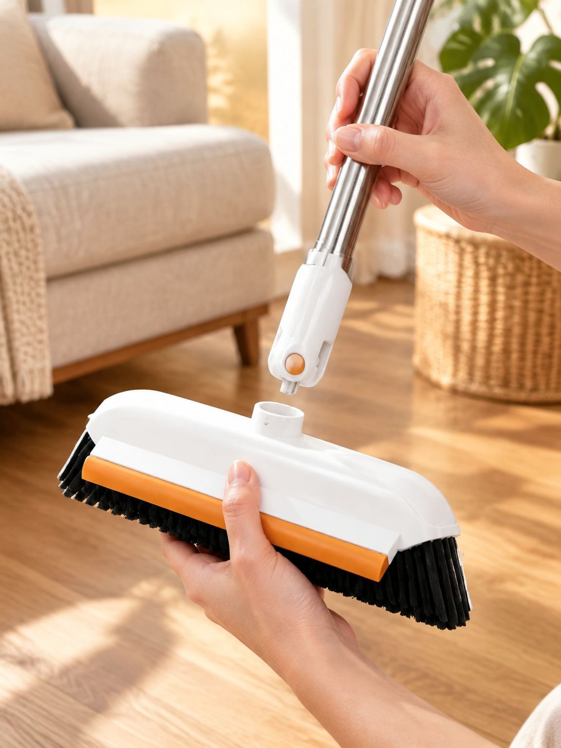 Herramienta de limpieza de baño con función de escurridor