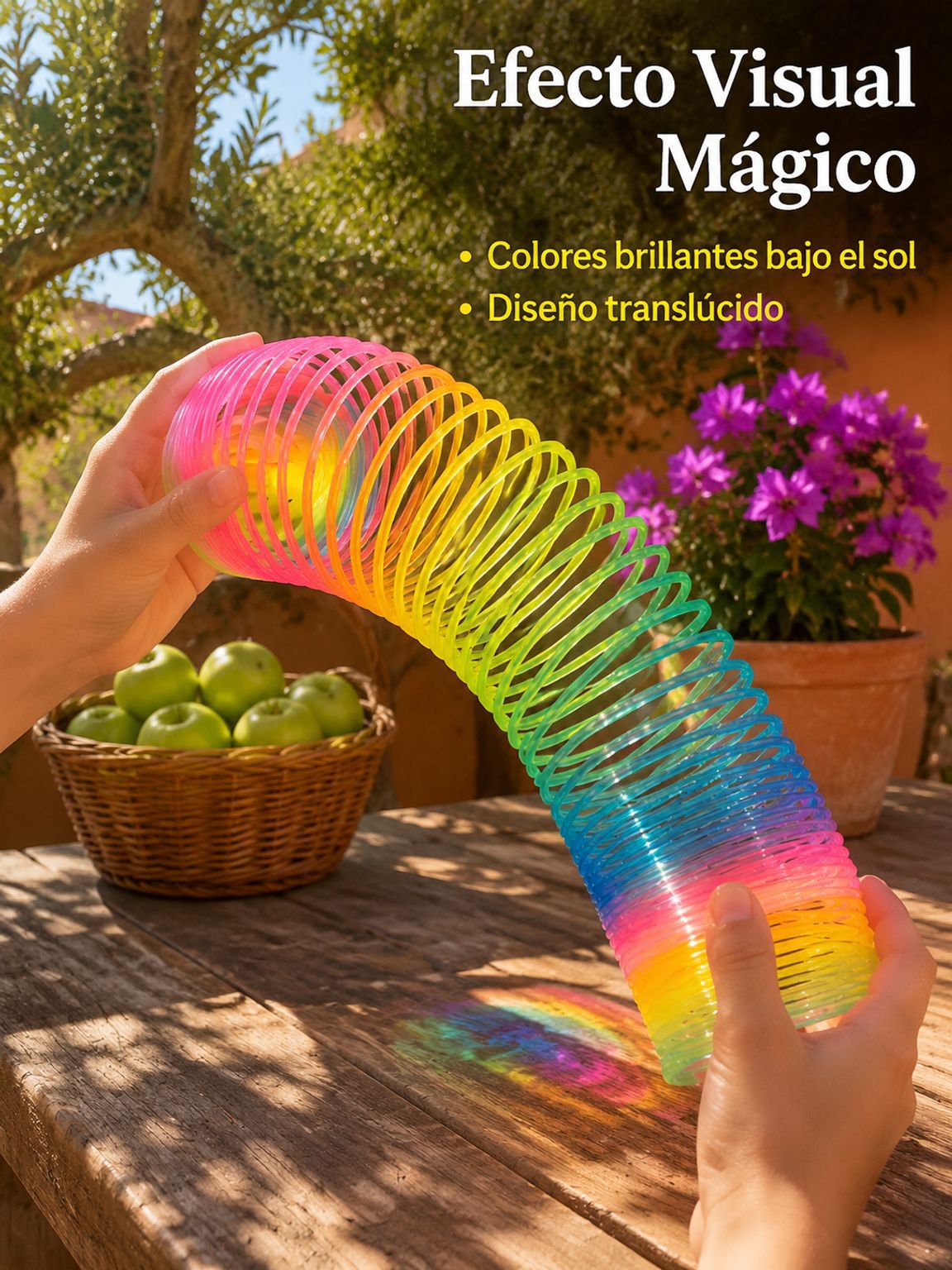 Juguete de anillo arcoíris de primavera