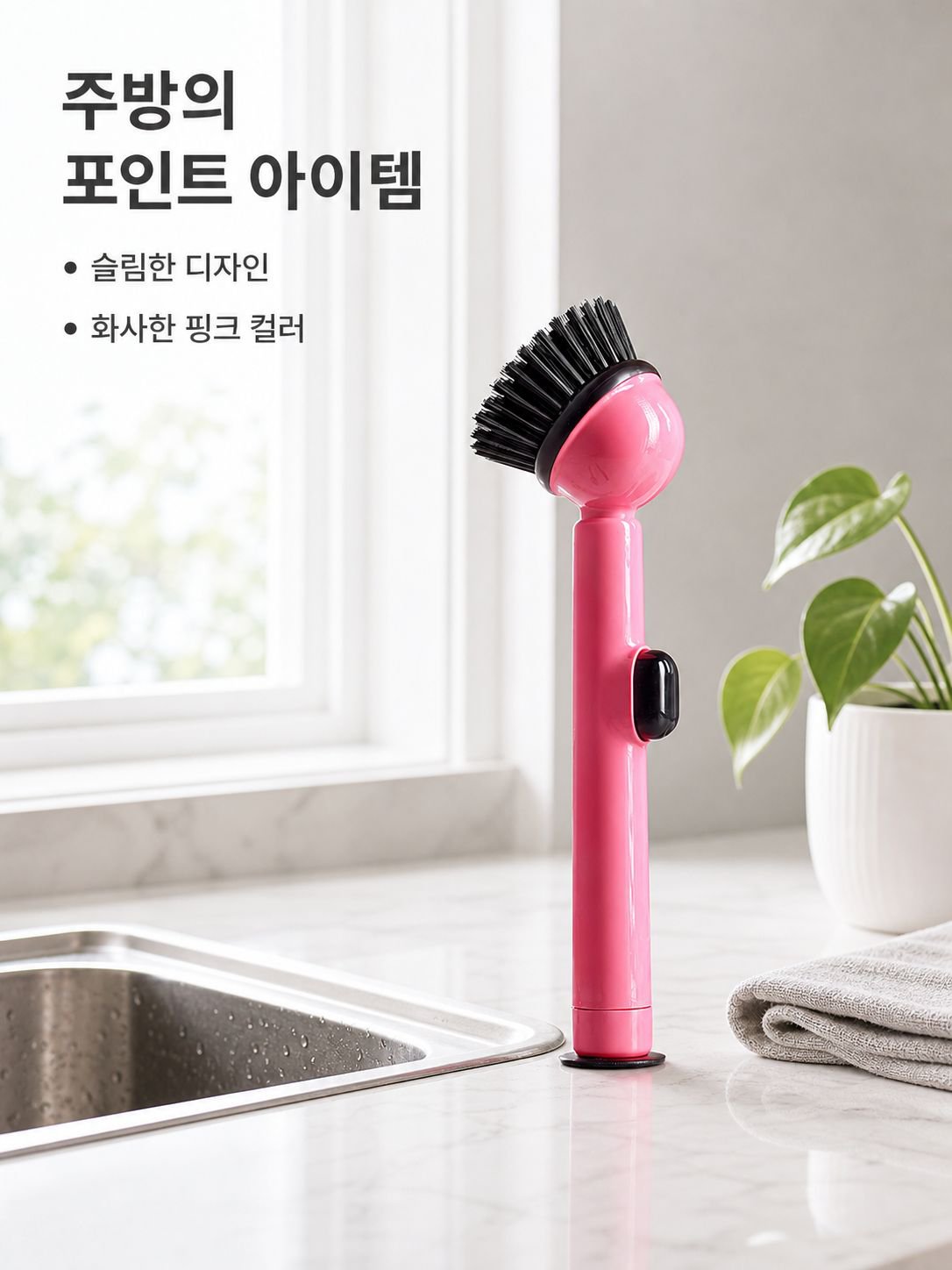 긴 손잡이 디스펜서 브러시