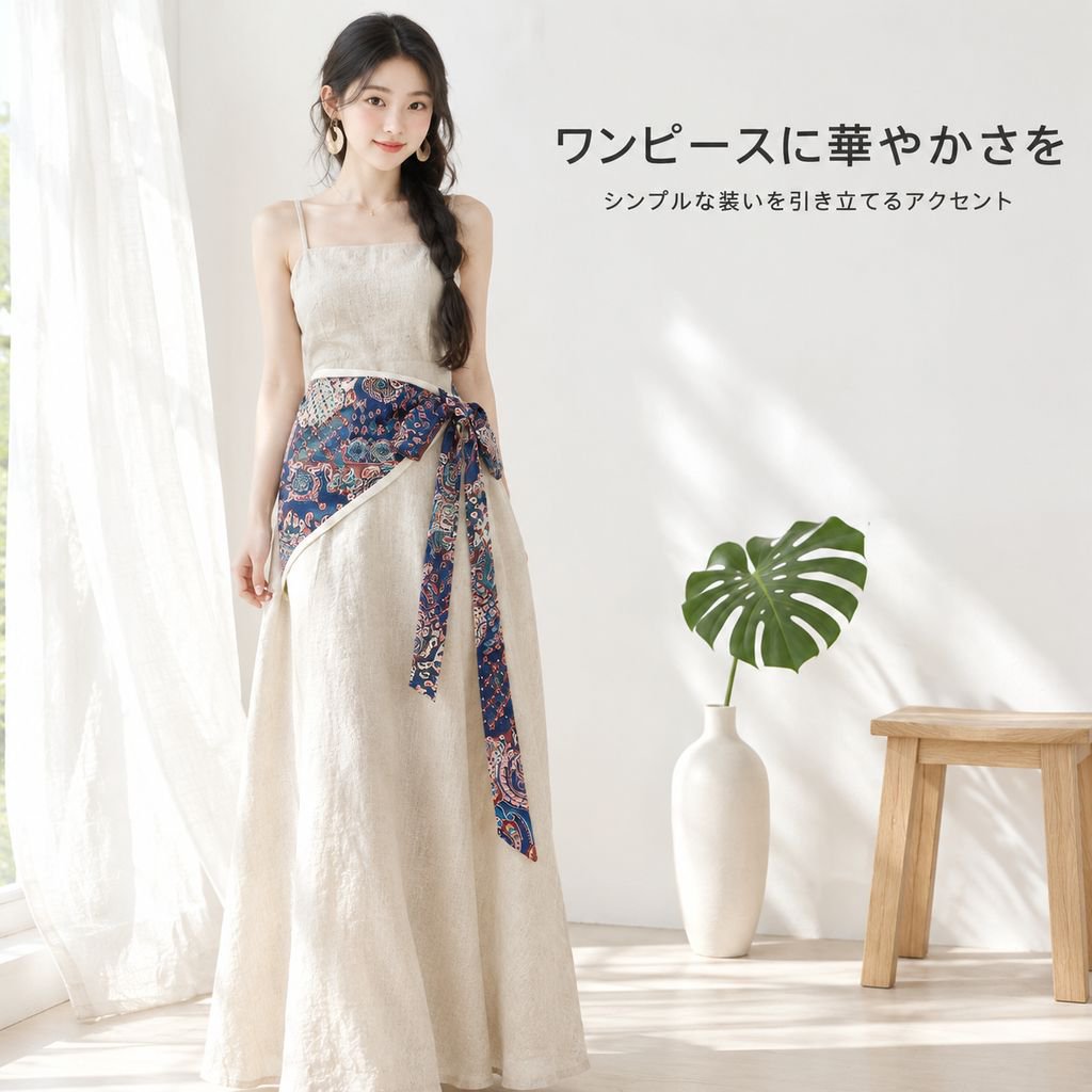 スカーフベルト女性用装飾パンツコーディネート