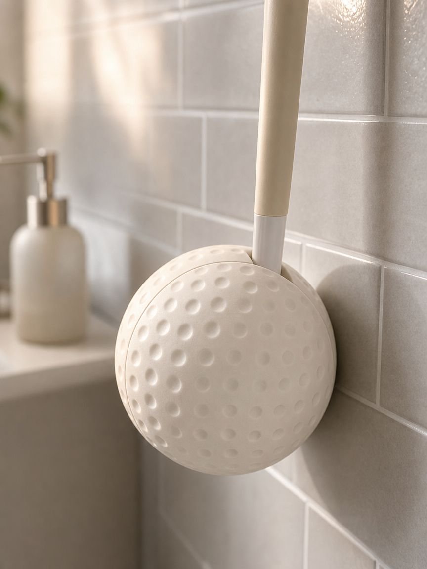 Golf Double-Sided Toilet Brush cleaning toilet bowl