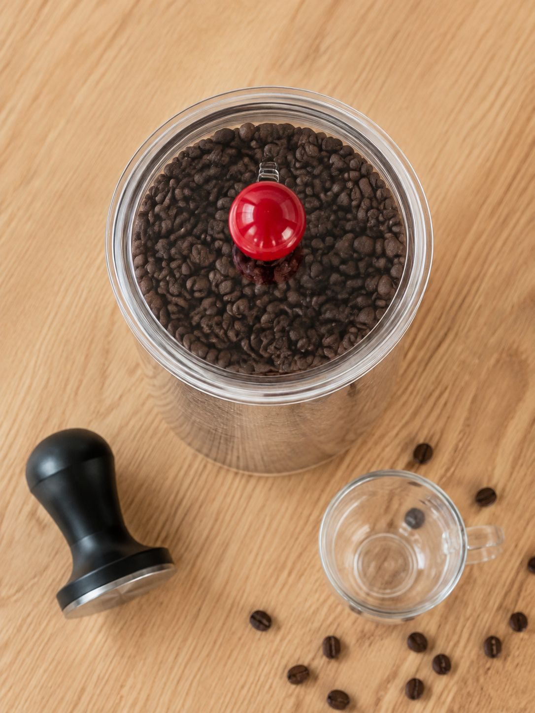 Bocal hermétique pour grains de café et aliments secs