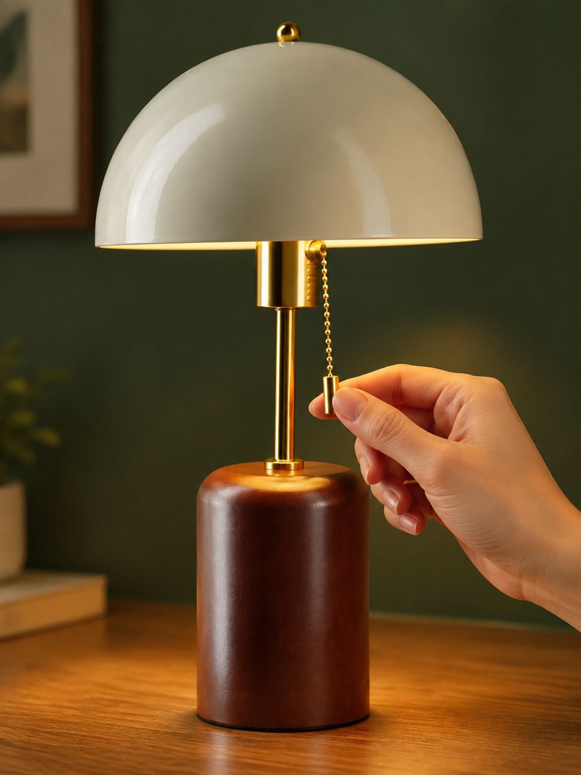 Vintage-style table lamp for bedroom decor