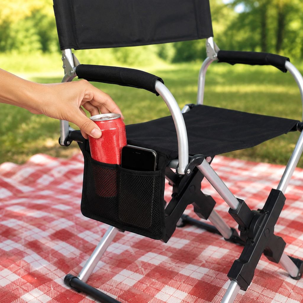 Outdoor camping folding chair, aluminum alloy magician director chair, portable RV folding chair, fi