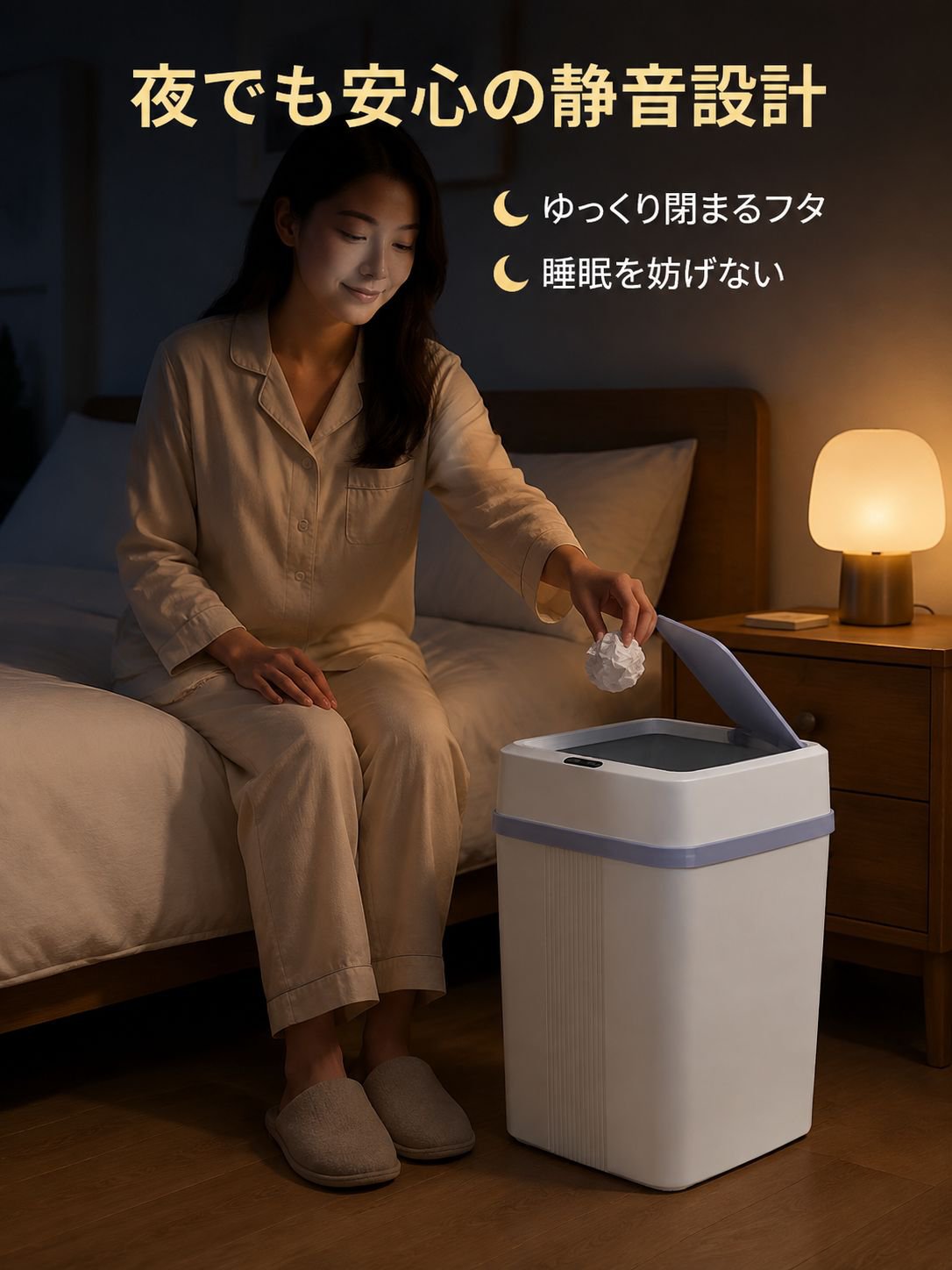 スリム自動センサーゴミ箱