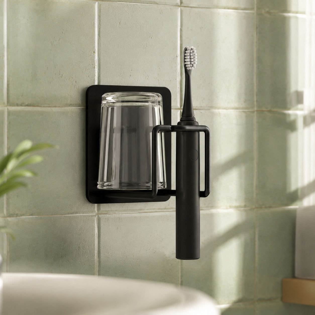 Installation facile du porte-brosse à dents sans perçage