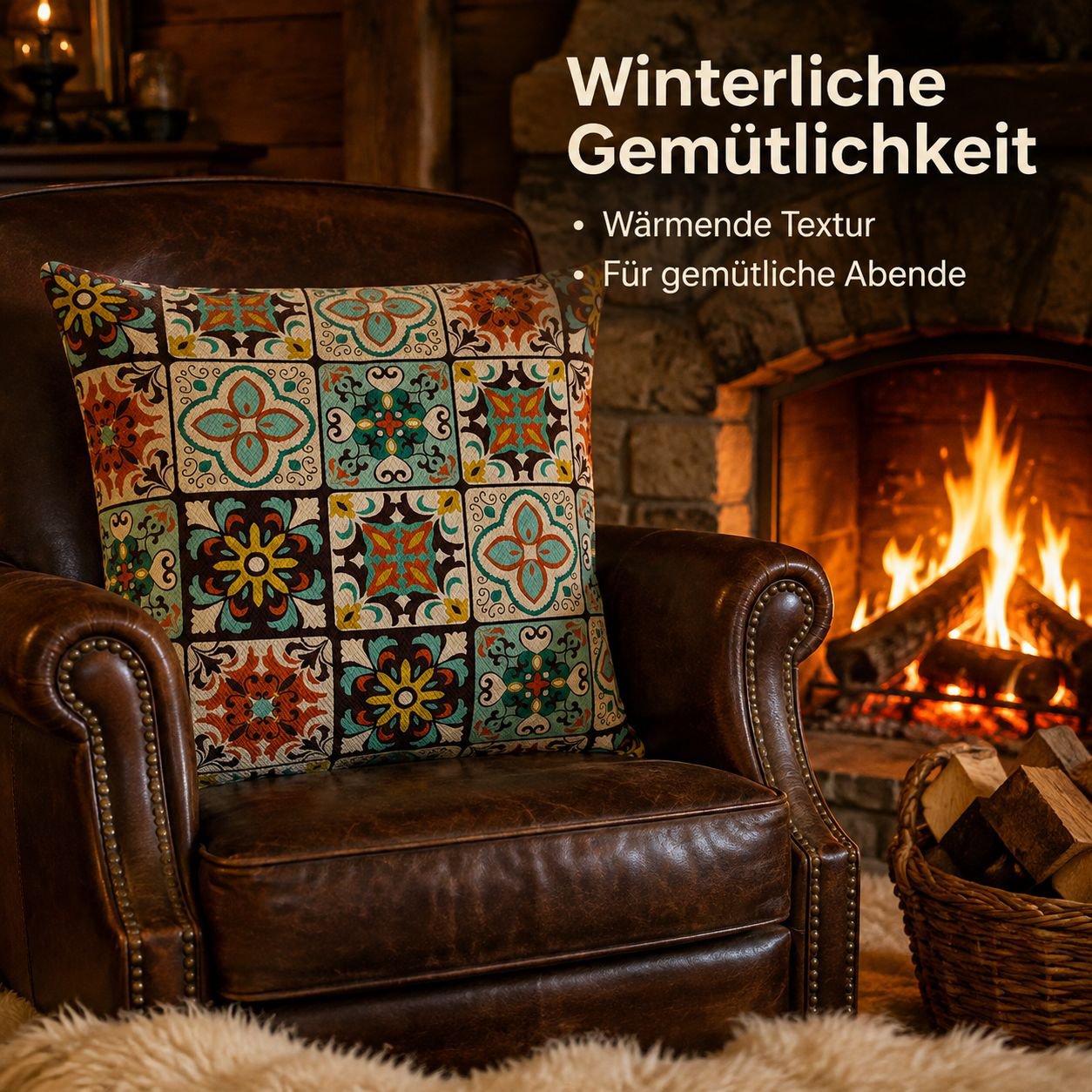Hochwertiges Sofakissen im Bohème-Stil