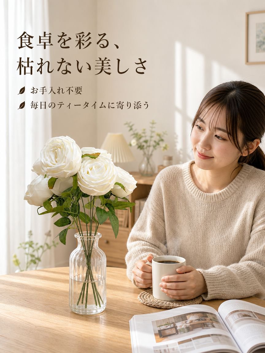 ヴィンテージスタイルのバラの花束