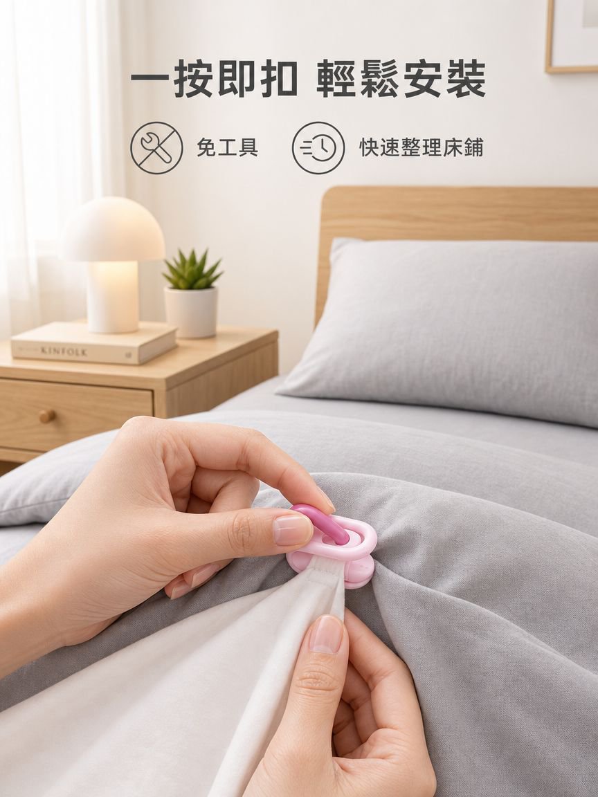 無針被子固定器