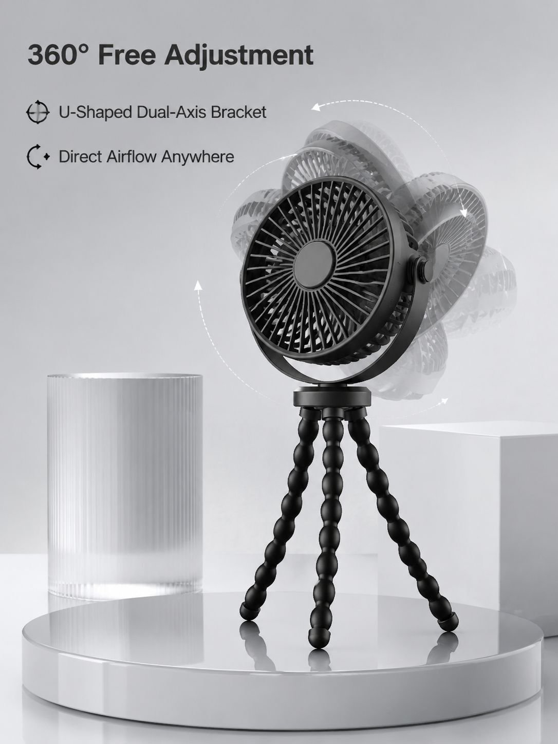 Desktop Fan Long Life Universal Octopus Fan Lasts All Day Portable Outdoor Wind Mute