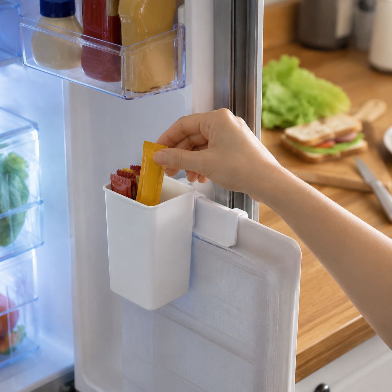 Easy-access utensil storage for small kitchens