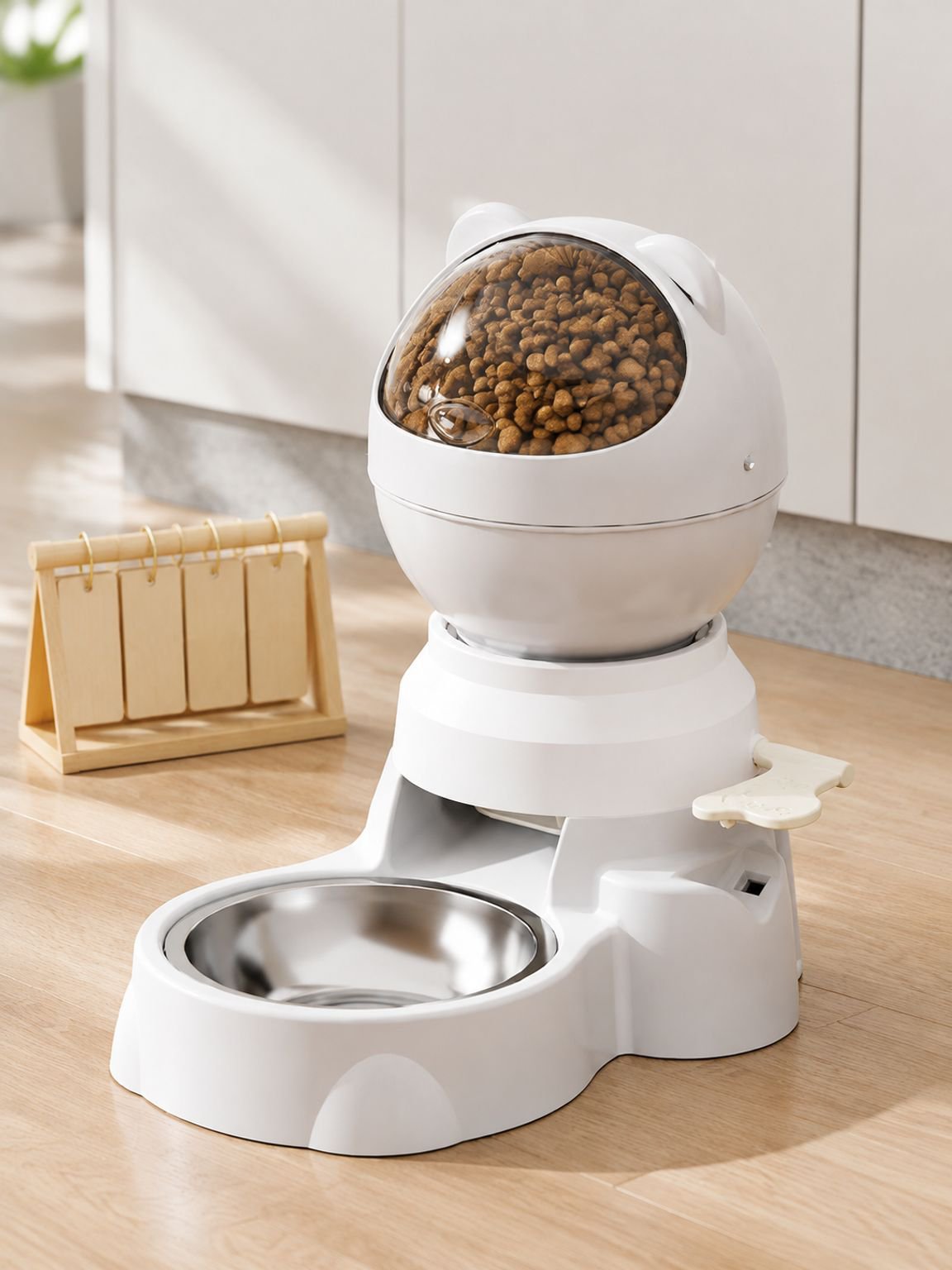 Druckbarer interaktiver Futterautomat für Hunde und Katzen mit Dosierfunktion