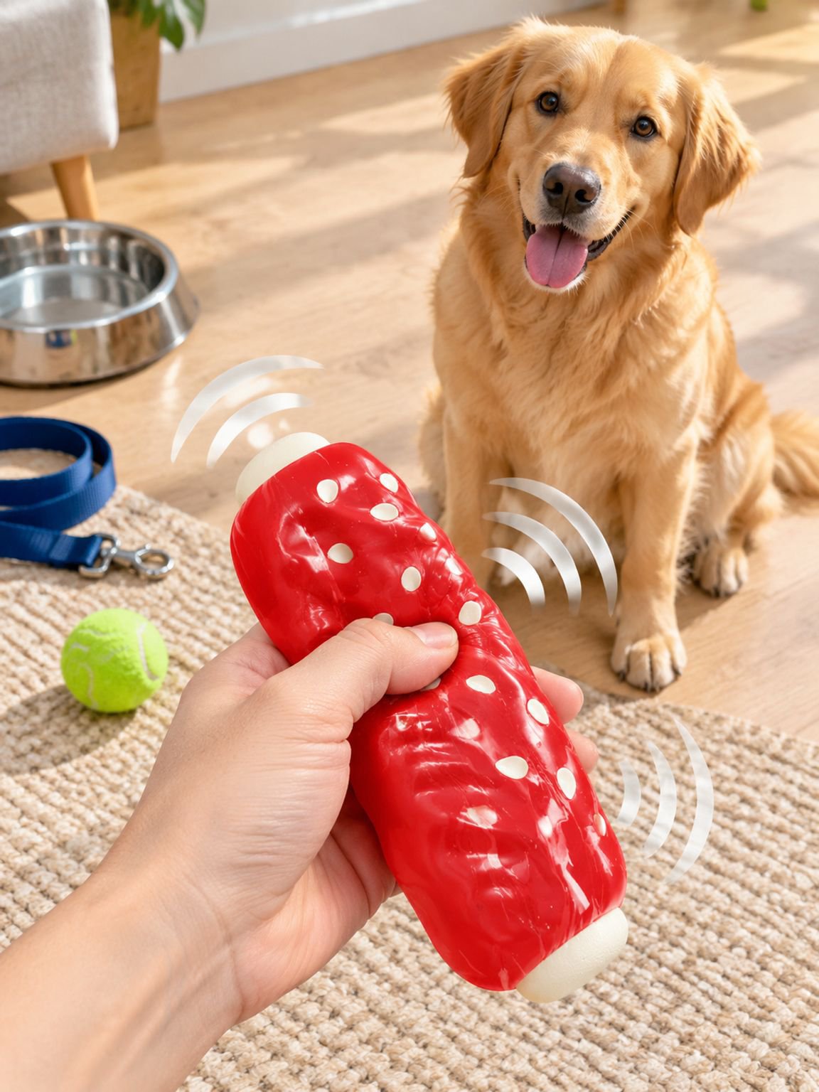 Heimtierbedarf neue Hot Dog Zahnbürste Sound Spielzeug Snacks Beißring Hundespielzeug