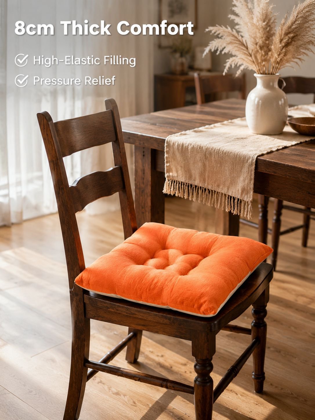 Cotton and linen thickened seat cushion