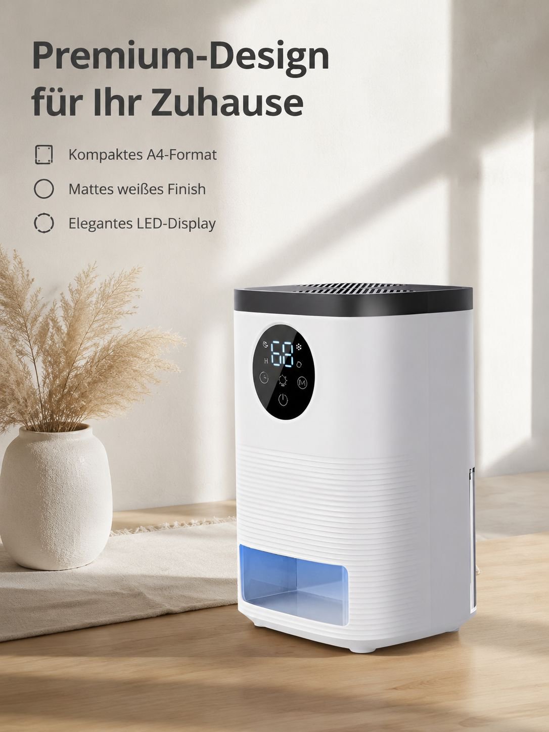 Kompakter Luftentfeuchter für Schlafzimmer