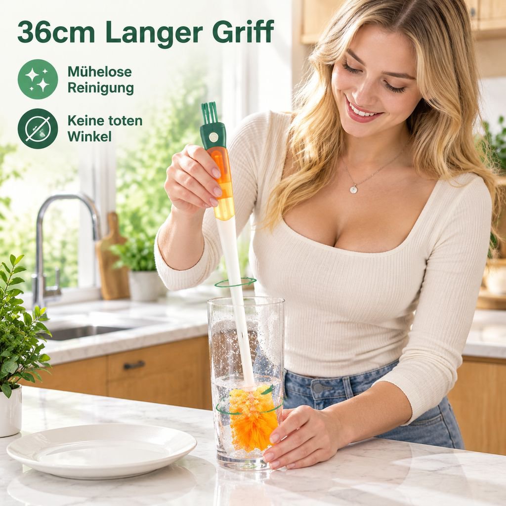 Multifunktionale 5-in-1-Becherbürste