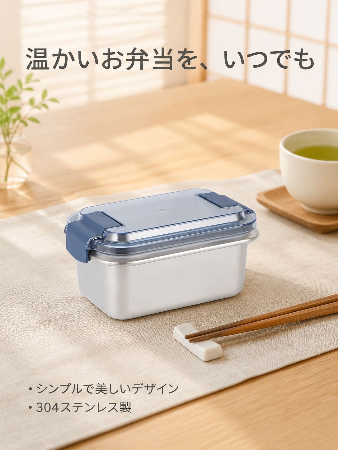 ステンレス加熱式弁当箱