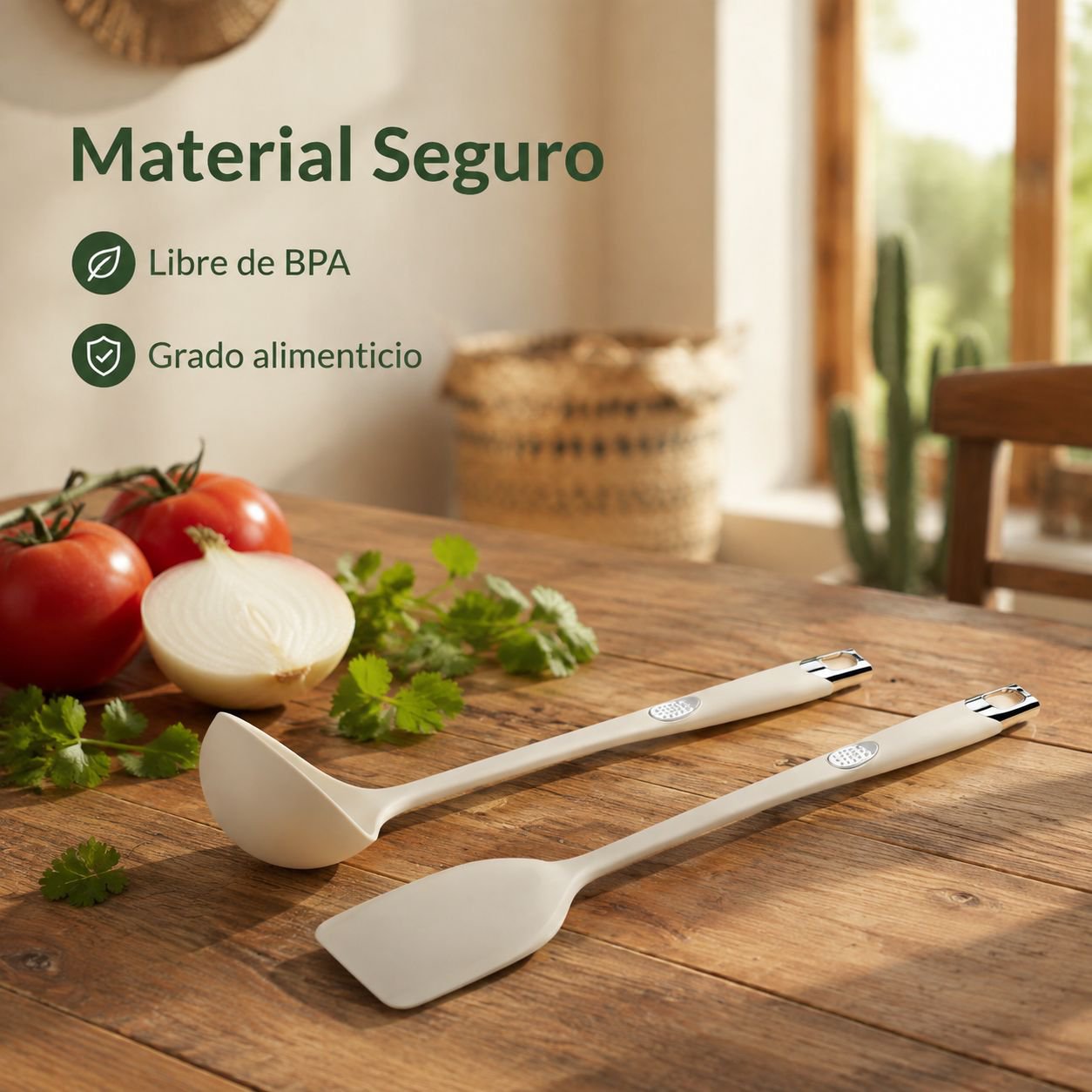 Juego de utensilios de silicona resistente al calor