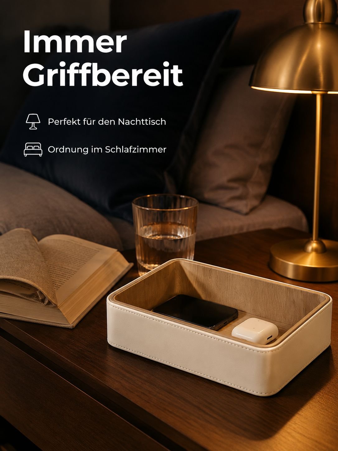 Elegante Ablageschale in Cremeweiß
