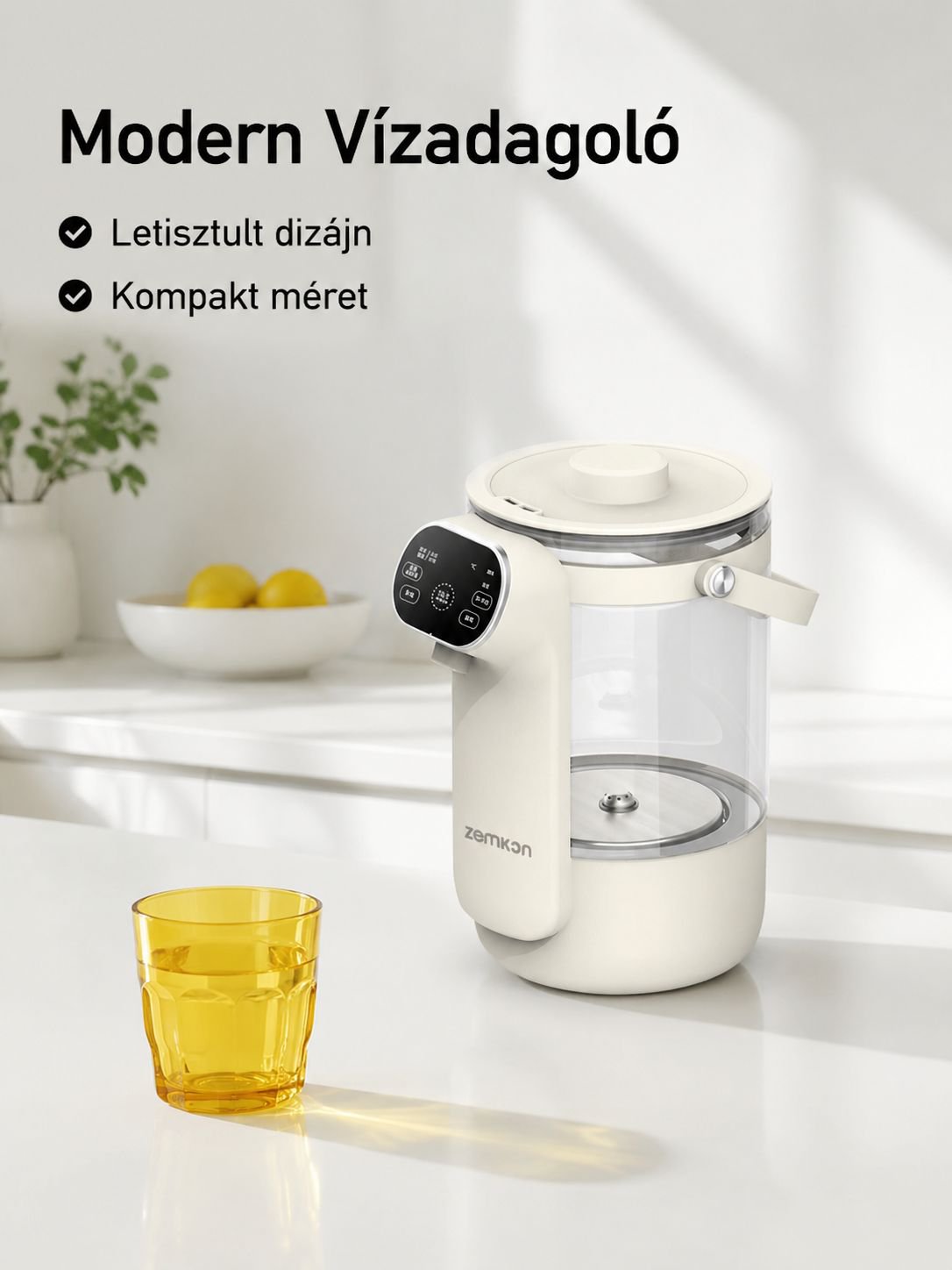 Háztartási állandó hőmérsékletű, közvetlen ivóvízforraló