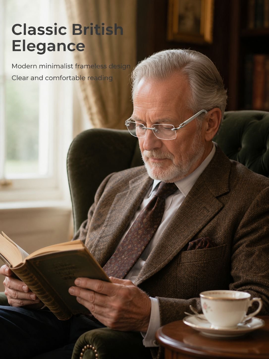 New frameless reading glasses