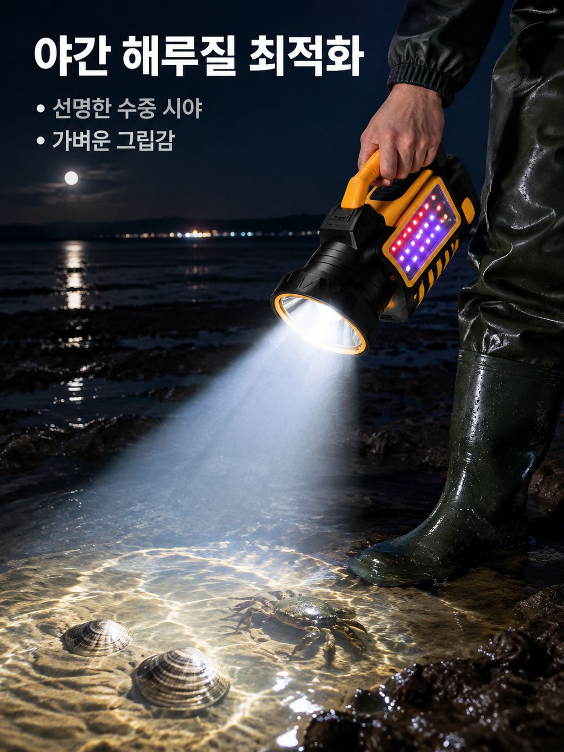 고광도 장거리용 휴대용 손전등