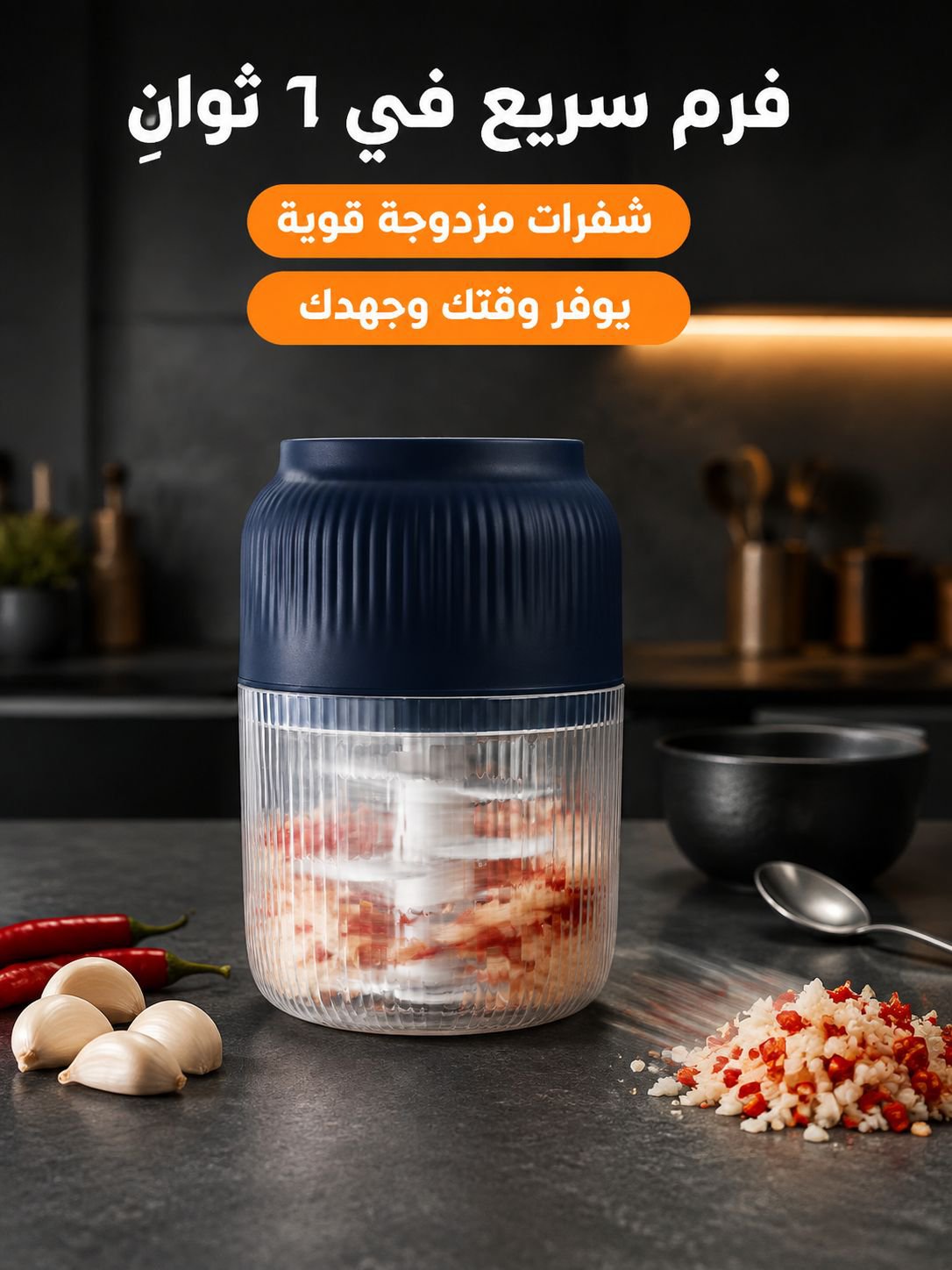عصارة كهربائية لاسلكية محمولة كبيرة السعة مع سرعة خلط وعصر سريعة 