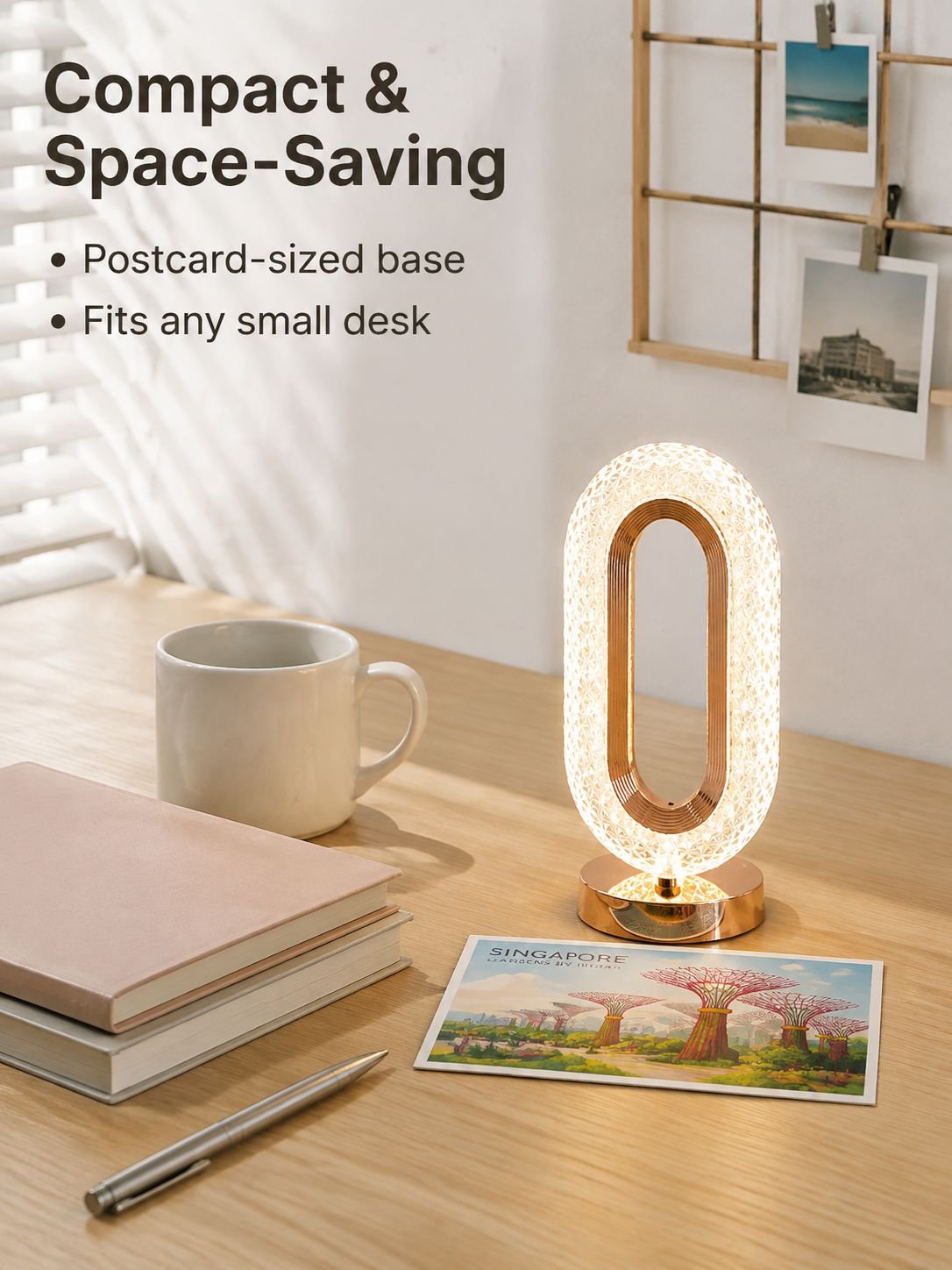 Touch-sensitive acrylic table lamp