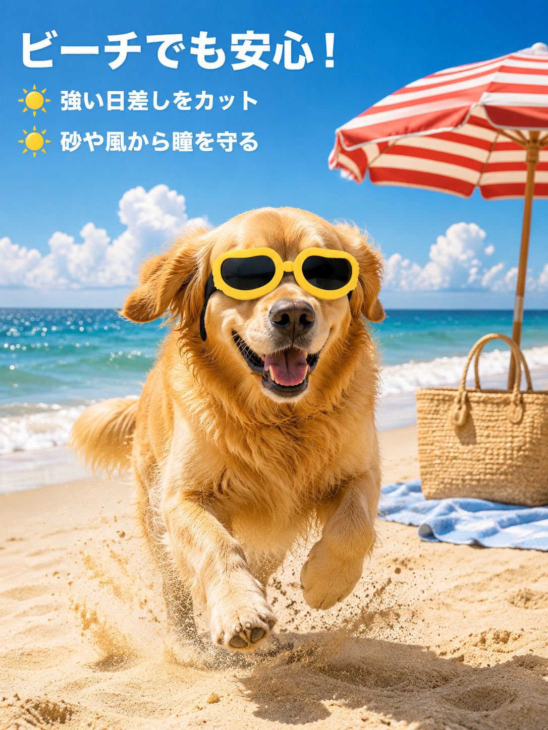 猫と犬用の日焼け防止ゴーグル
