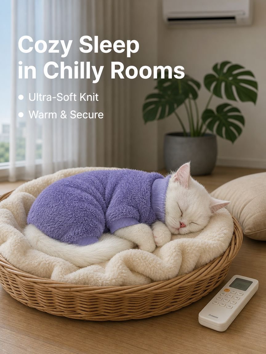 Pet cat turtleneck thick sweater