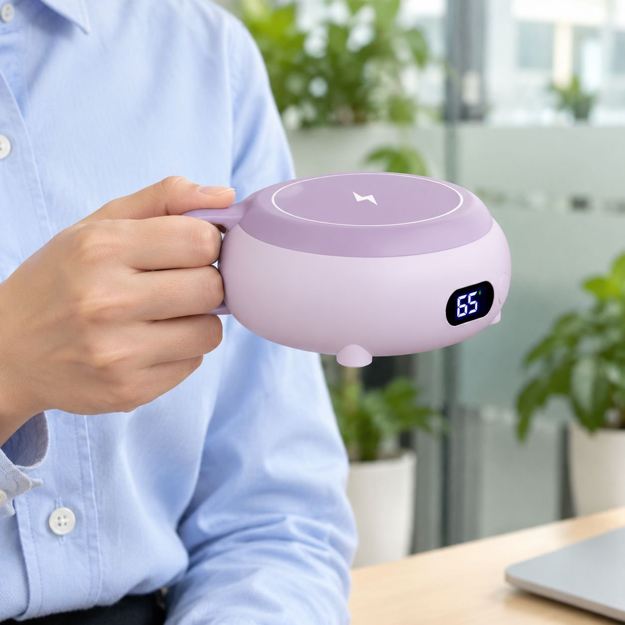 Portable Wireless Temperature-Control Mug for Office
