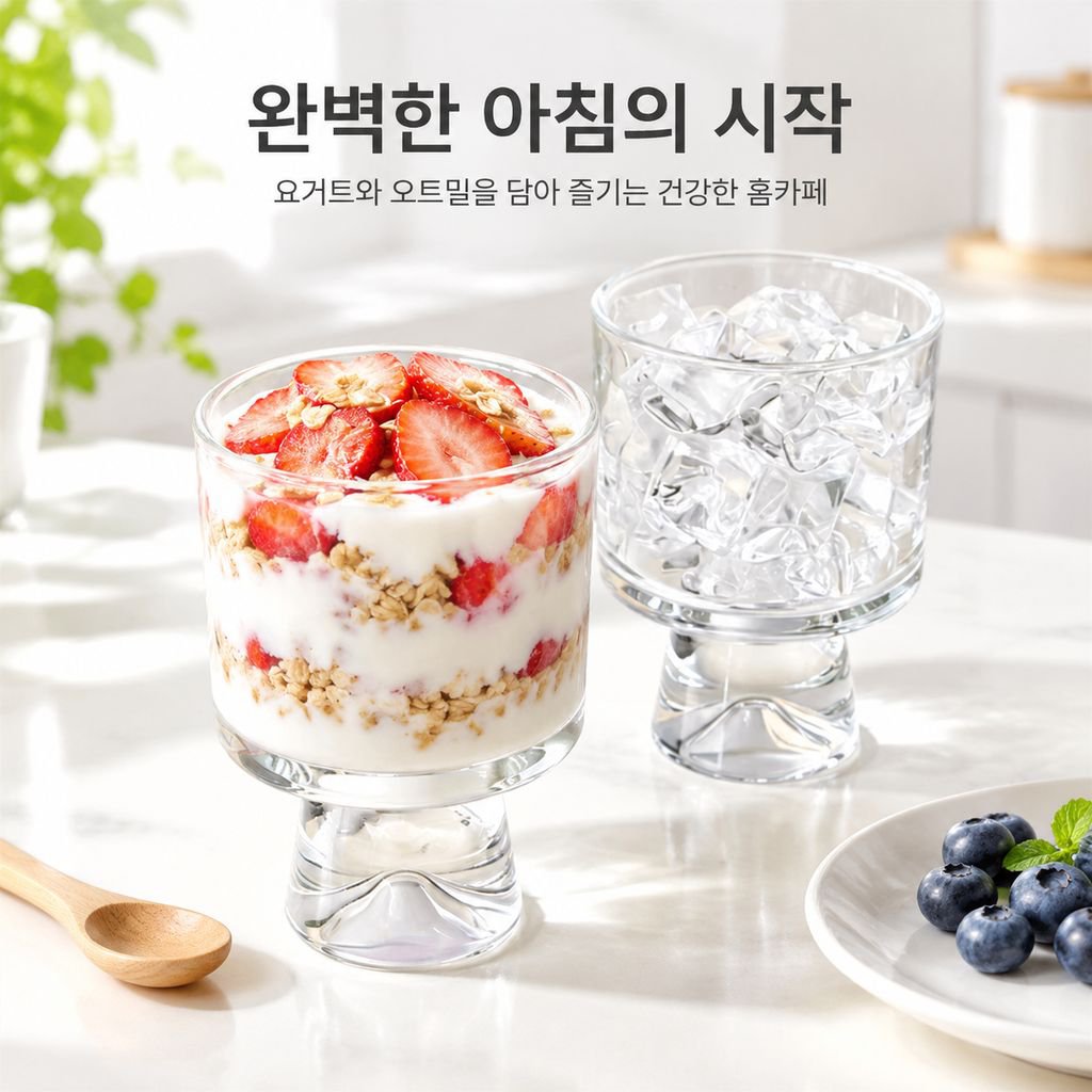 인기 디저트 컵 가정용 내열 유리 머그컵
