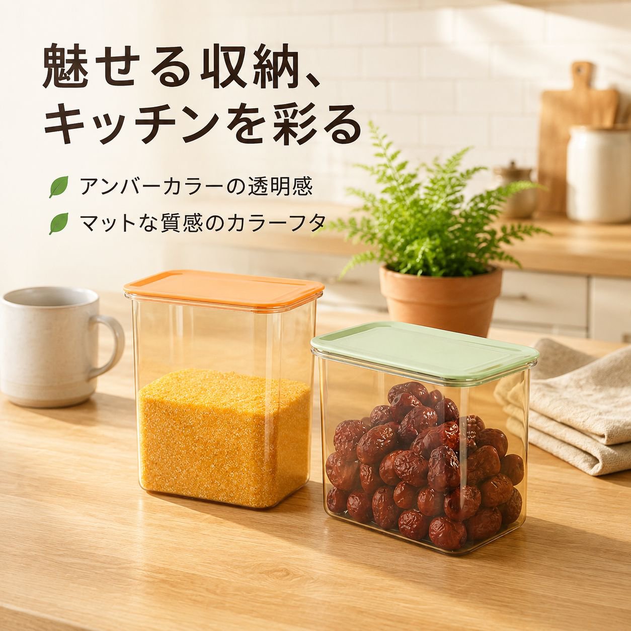 厚手防虫小麦粉ストッカー収納容器
