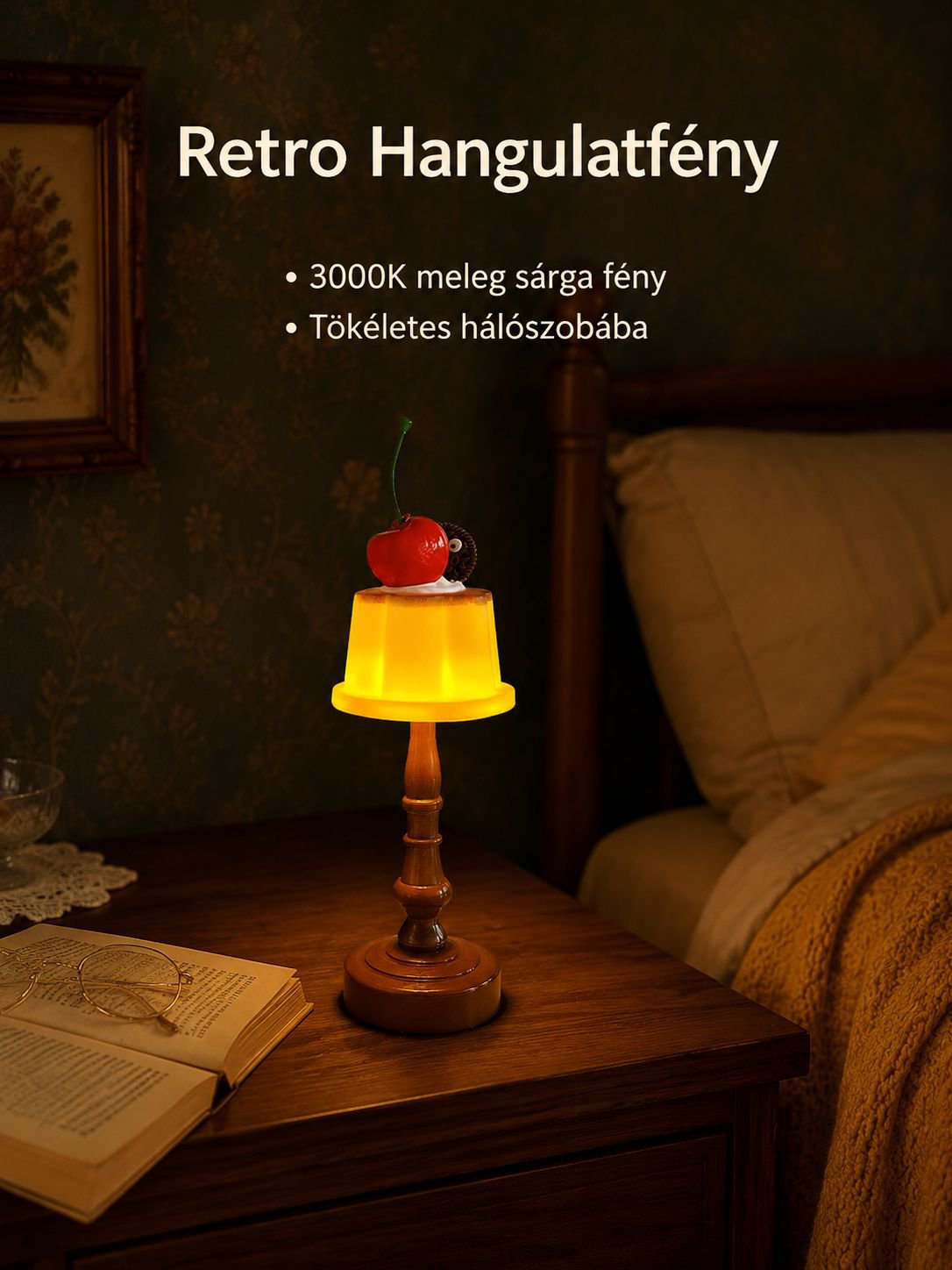 Születésnapi ajándék női éjjeli lámpa, hangulatlámpa, hálószobai alvólámpa, kreatív ajándék