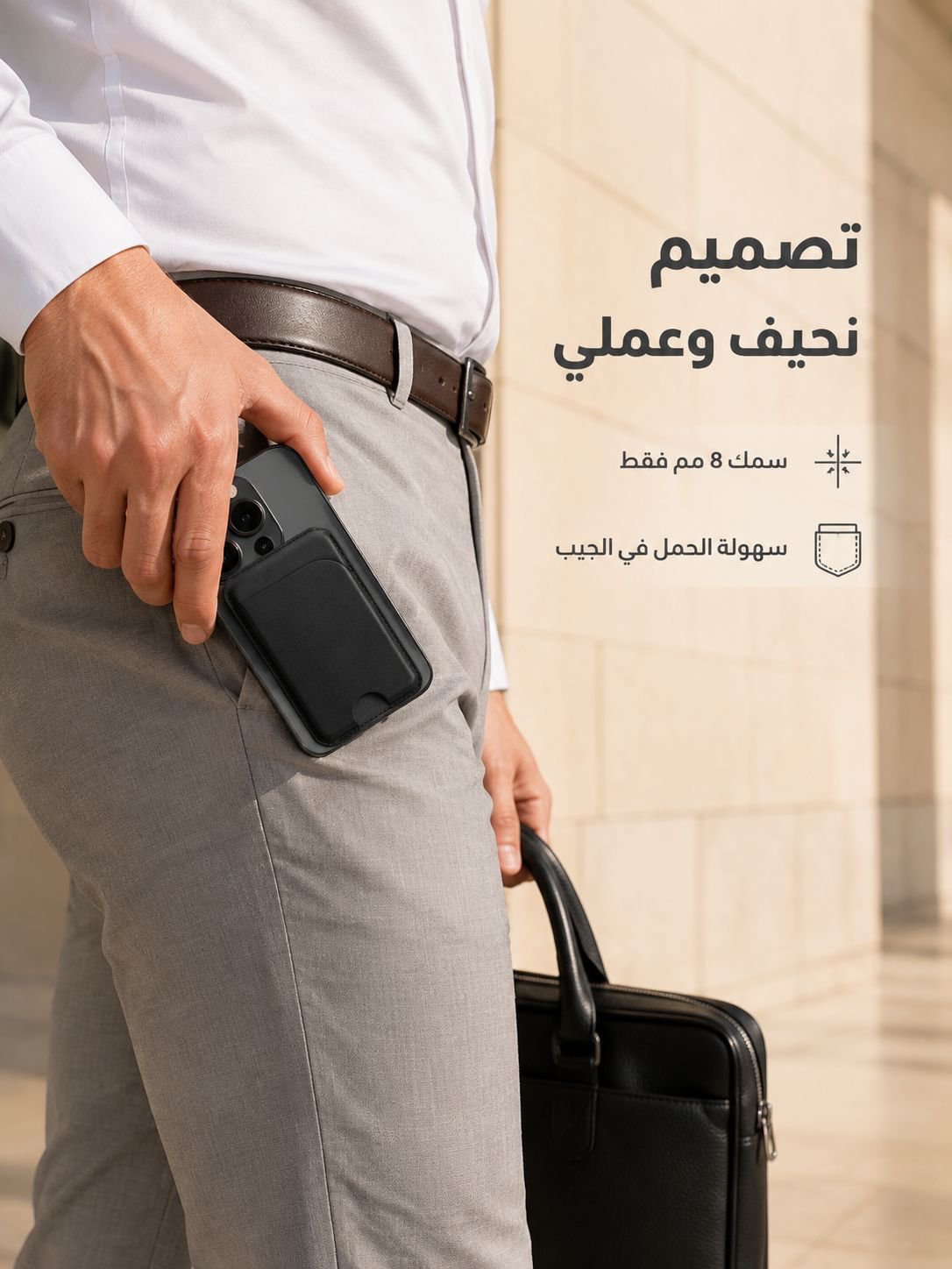 حامل هاتف مغناطيسي مع محفظة بطاقات