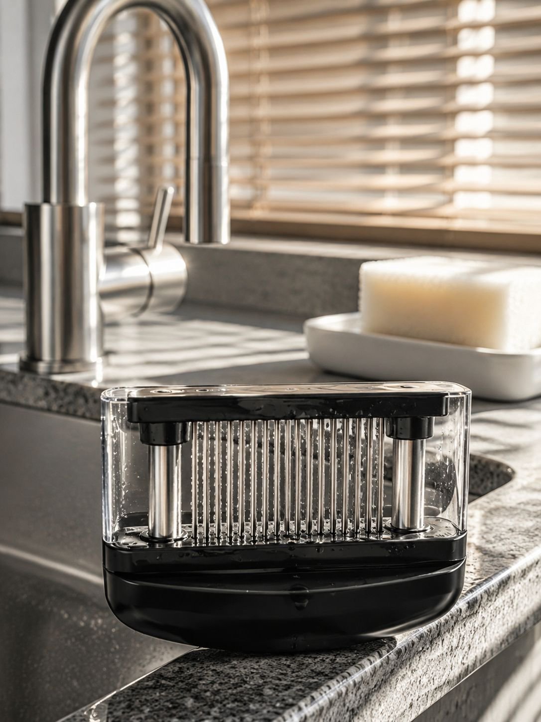 Ablandador de carne compacto y ergonómico negro