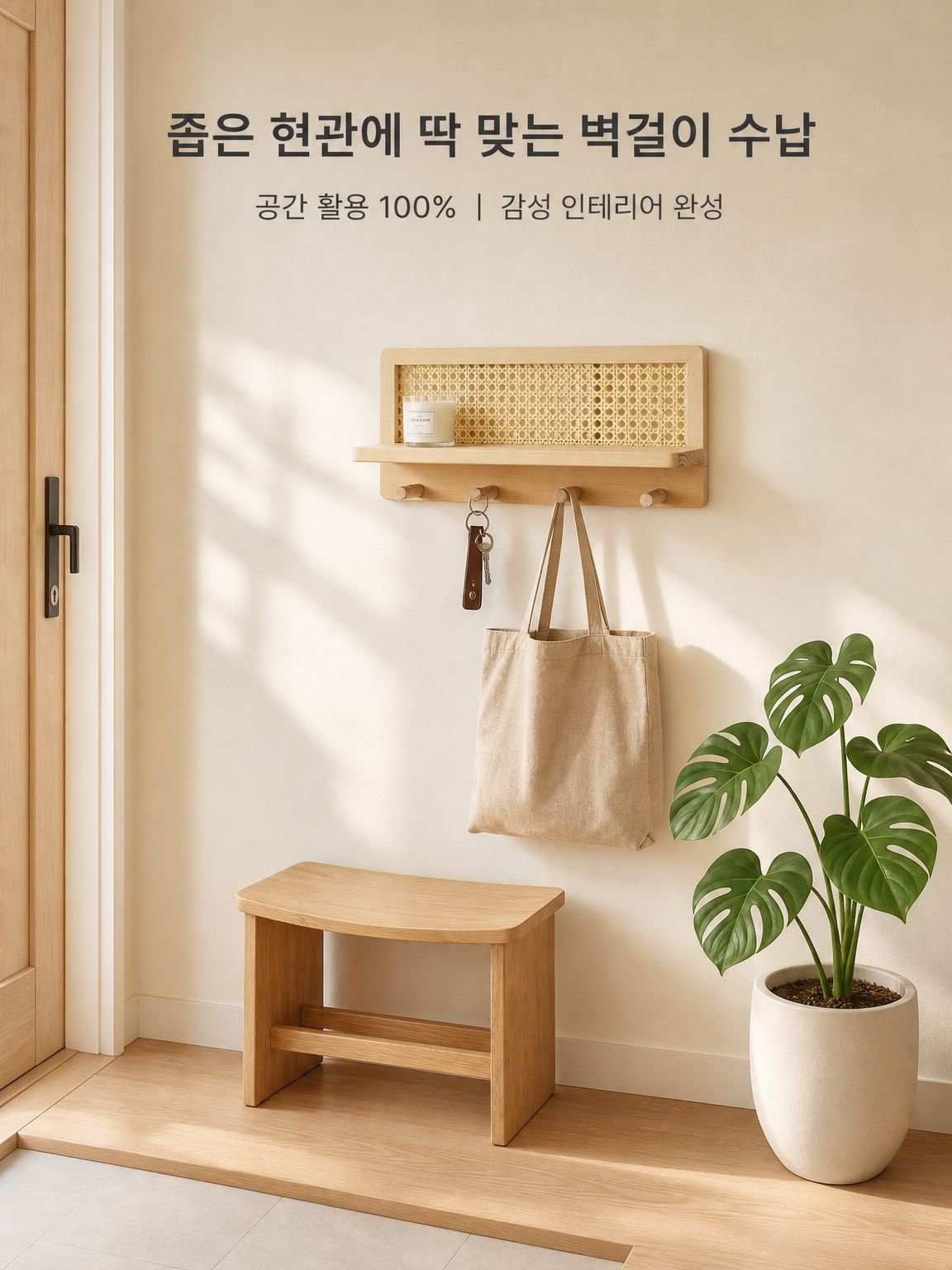 현관 벽면 열쇠 보관 선반